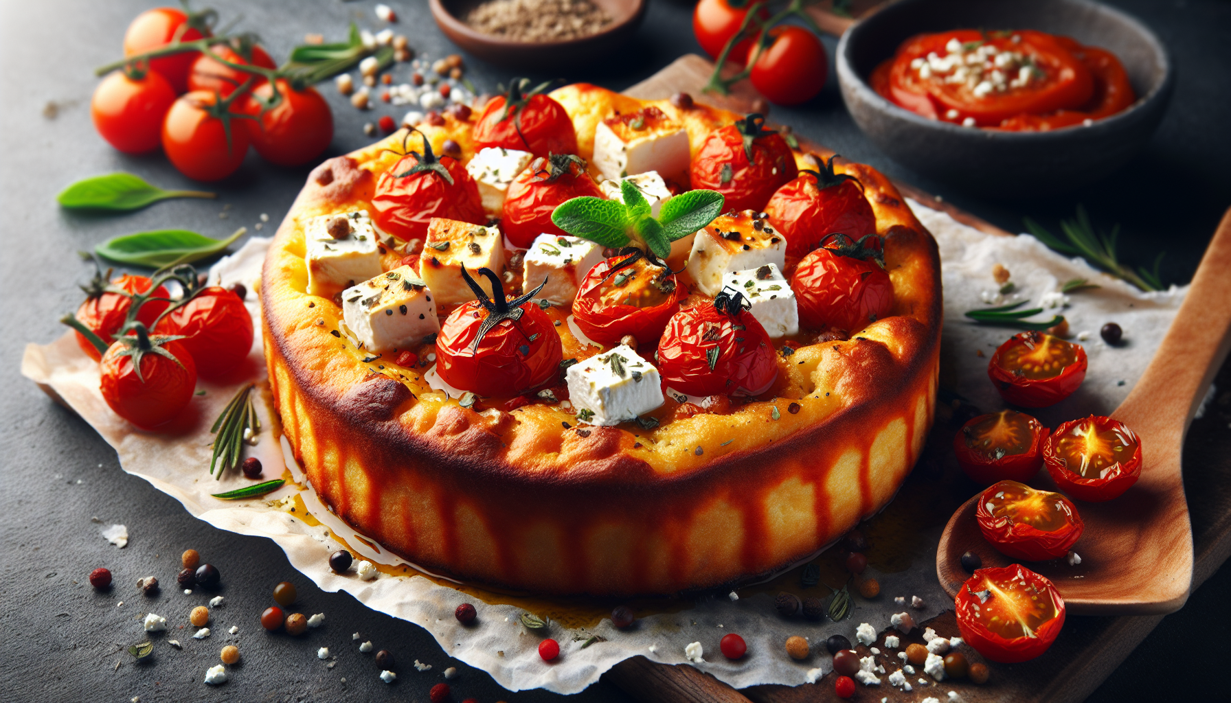 feta al forno con pomodorini